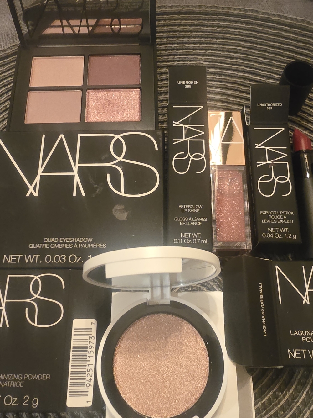 NARS Pink & Rose Shimmer Eyeshadow Palette with Lip Gloss